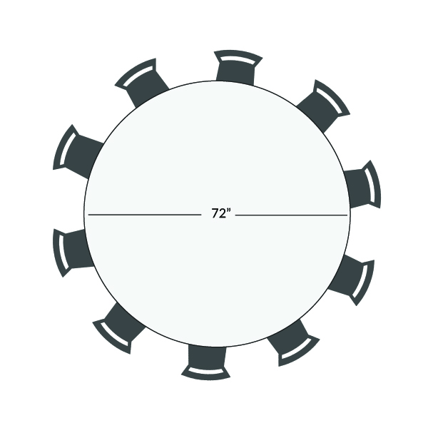 Round Plastic Table 72